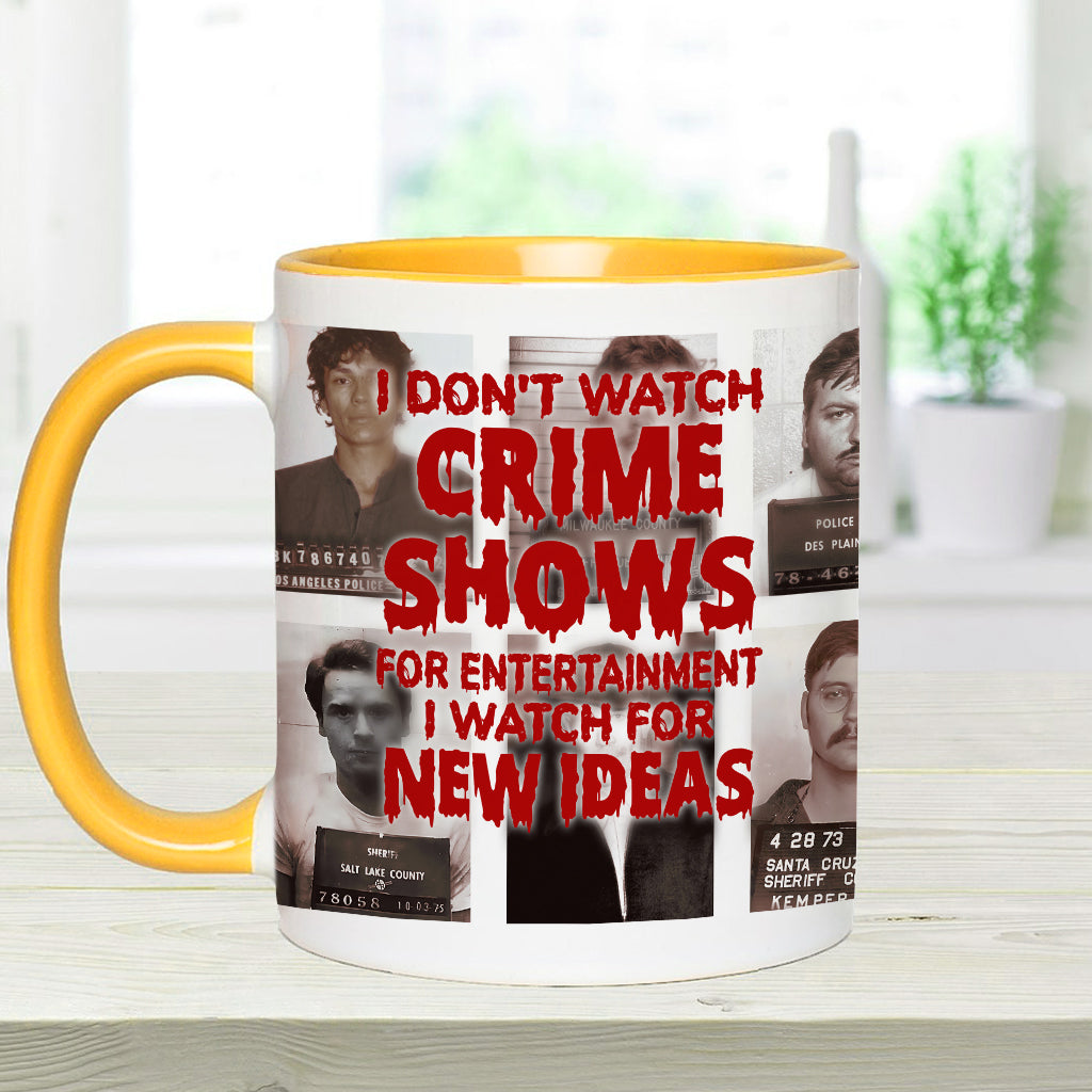 Personalized Accent Mug with Funny Crime Show Quote Gift Idea Accent Mug GradoCreations