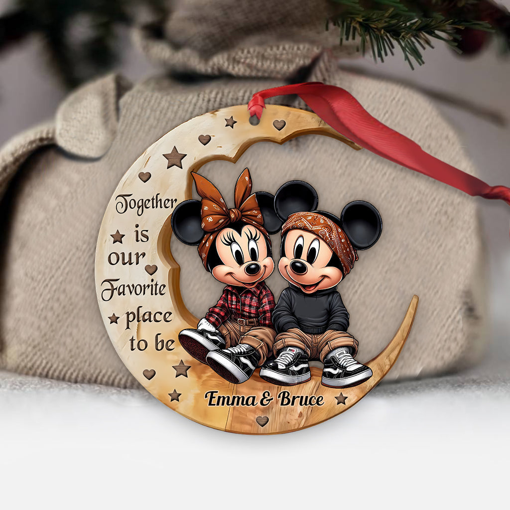 Personalized Acrylic Moon Ornament Custom Name Gift for Couples Ornament GradoCreations