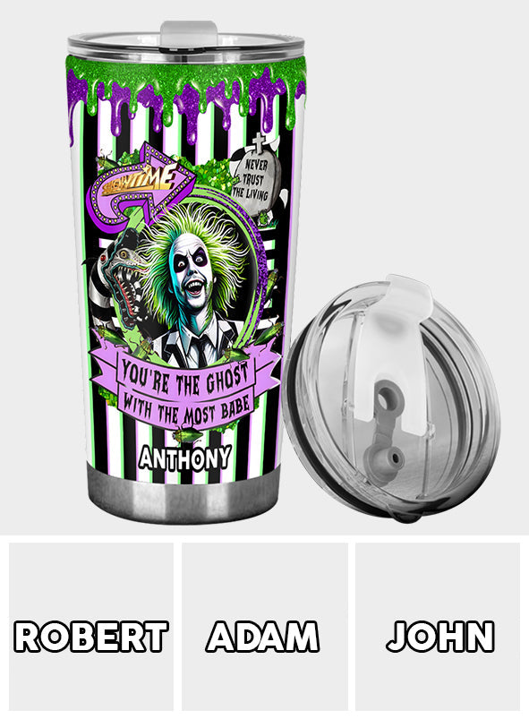 Personalized Beetlejuice Tumbler Custom Name Gift for Halloween Tumbler GradoCreations