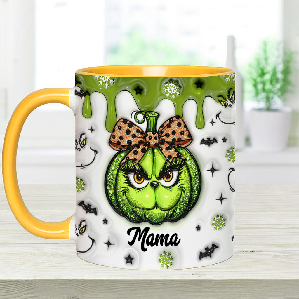 Personalized Grinchy Grandma Accent Mug Custom Name Gift Accent Mug GradoCreations