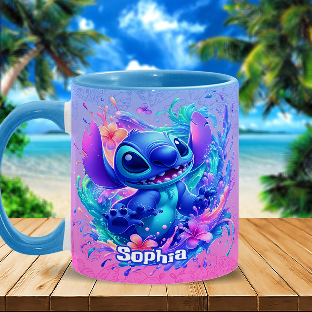 Personalized Ohana Accent Mug Custom Name Gift for Mom Accent Mug GradoCreations
