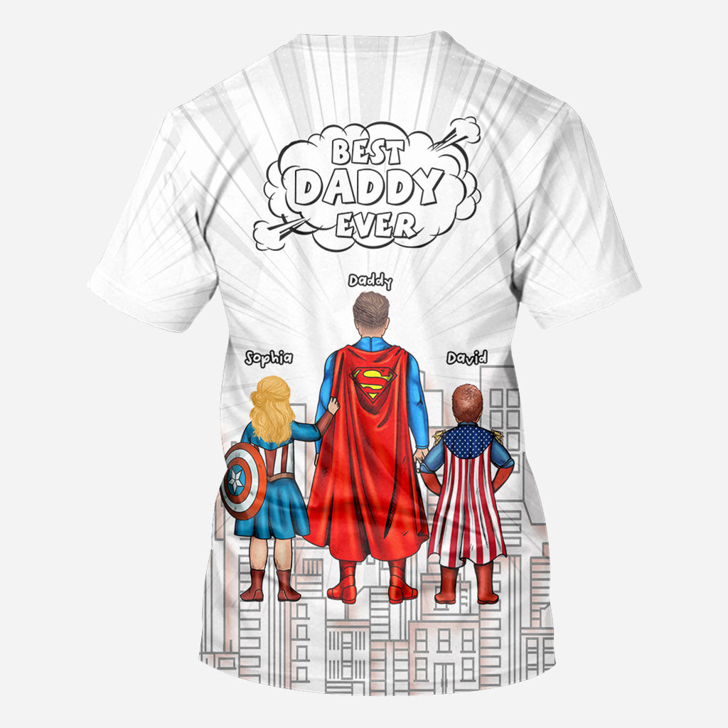 Personalized Best Dad Ever All Over Shirt Custom Family Design All Over Shirt GradoCreations