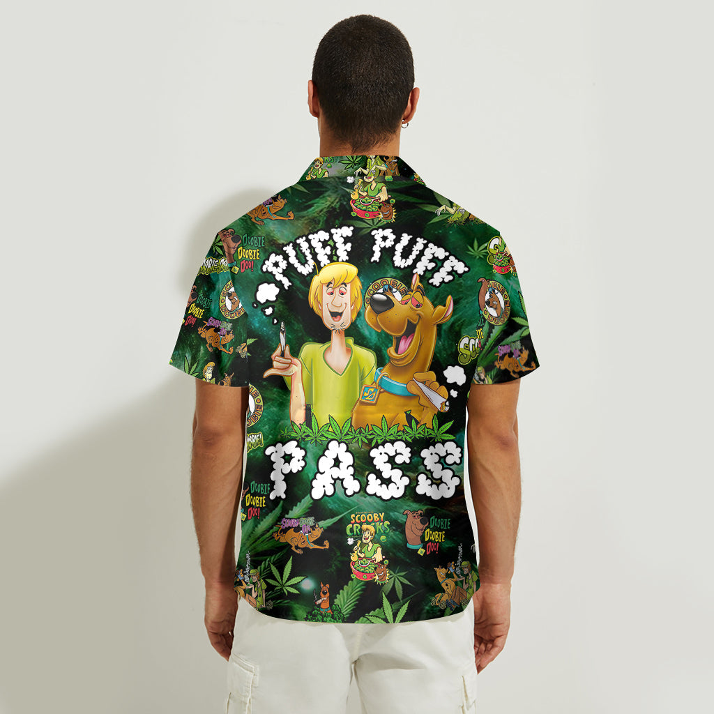 Personalized Puff Puff Pass Hawaiian Shirt Custom Name Gift Hawaiian Shirt GradoCreations