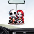 Personalized Nightmare Chicano Couple Car Ornament Gift Car Ornament GradoCreations