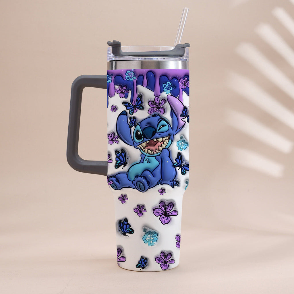 Personalized Ohana Tumbler with Handle Custom Name Gift Idea Tumbler With Handle GradoCreations