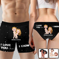 Personalized Couple Briefs & Boxers Funny Gift for Anniversary Lace Border Women Briefs And Men’s Boxer Briefs GradoCreations