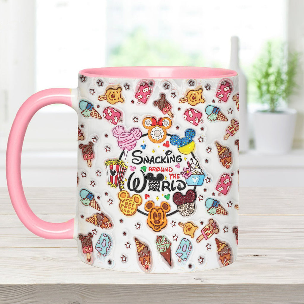 Personalized Snacking Around the World Accent Mug Gift for Mom Accent Mug GradoCreations