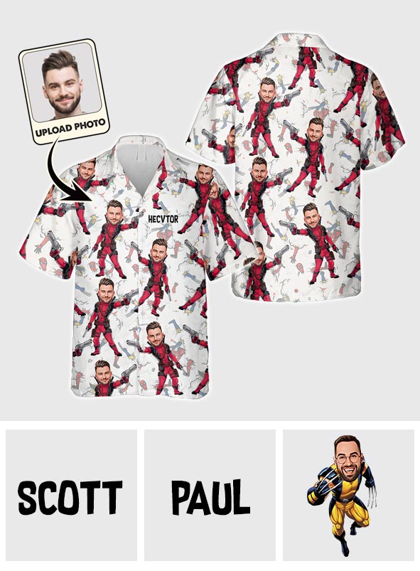 Personalized Cartoon Hawaiian Shirt Custom Name Gift for Him Hawaiian Shirt GradoCreations