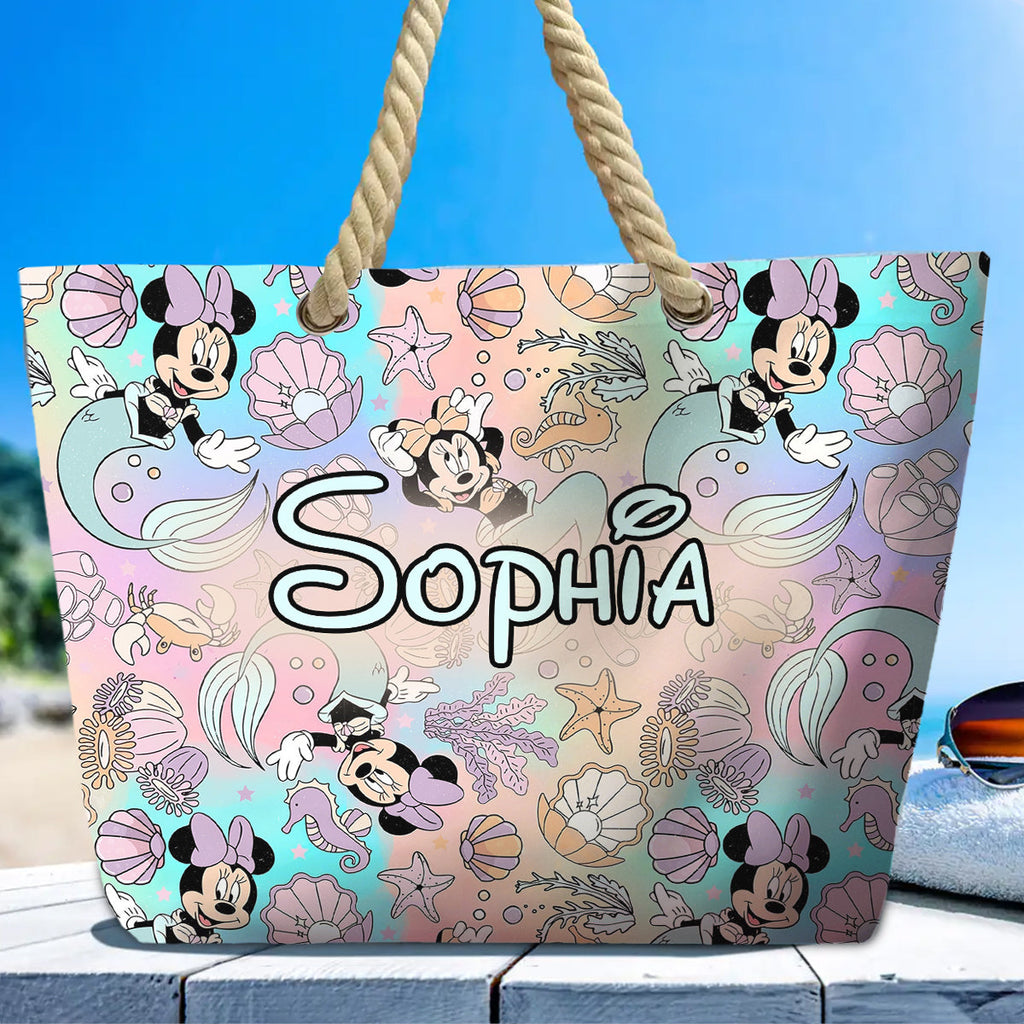 Personalized Canvas Beach Bag with Custom Design for Kids Beach Bag GradoCreations