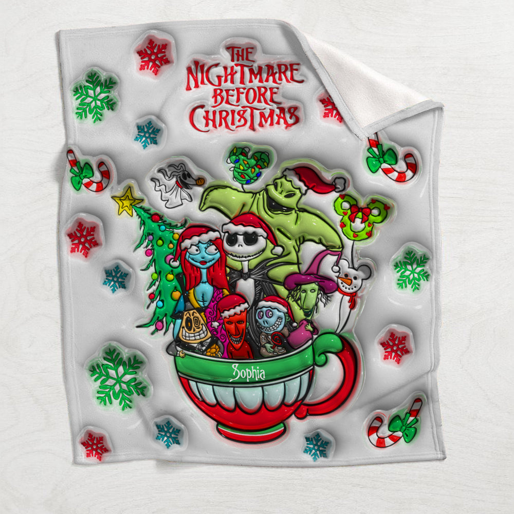 Personalized Nightmare Before Christmas Blanket Gift for Kids Blanket GradoCreations