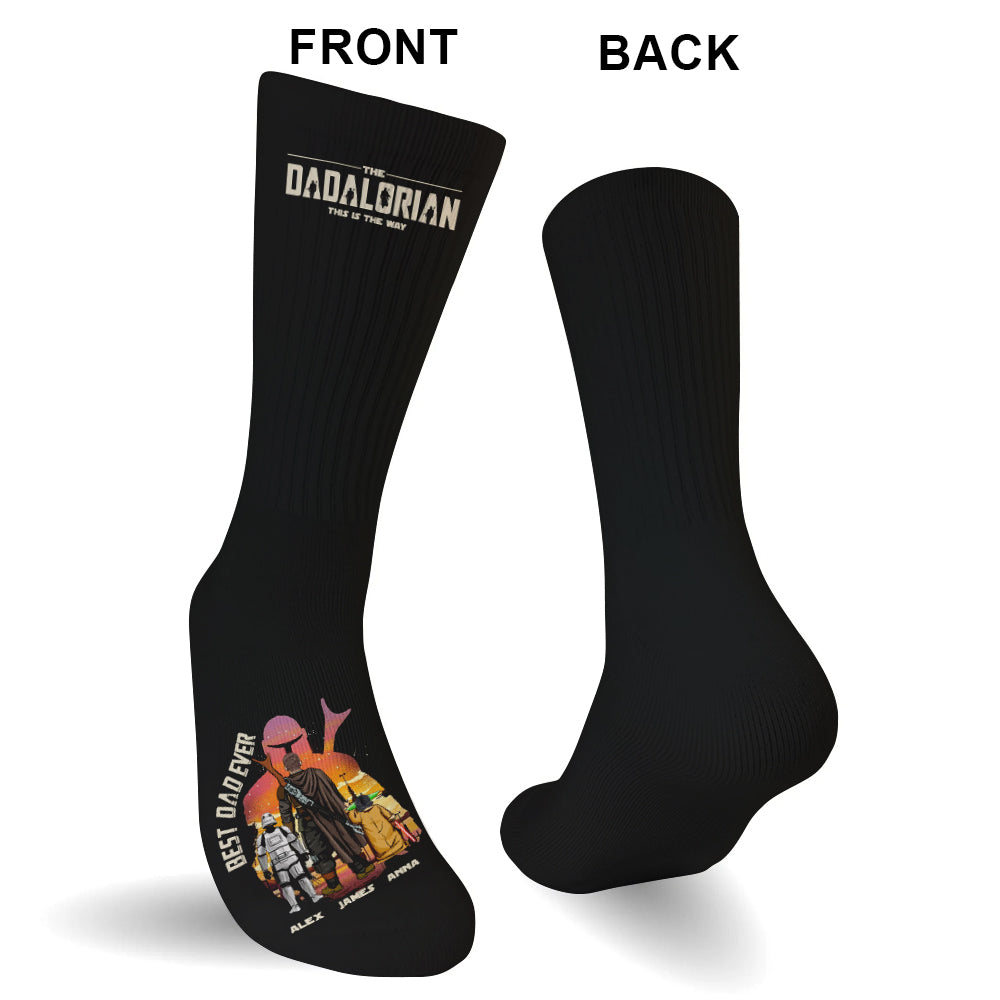 Personalized Best Dad Ever Socks Custom Name Gift for Dad Socks GradoCreations