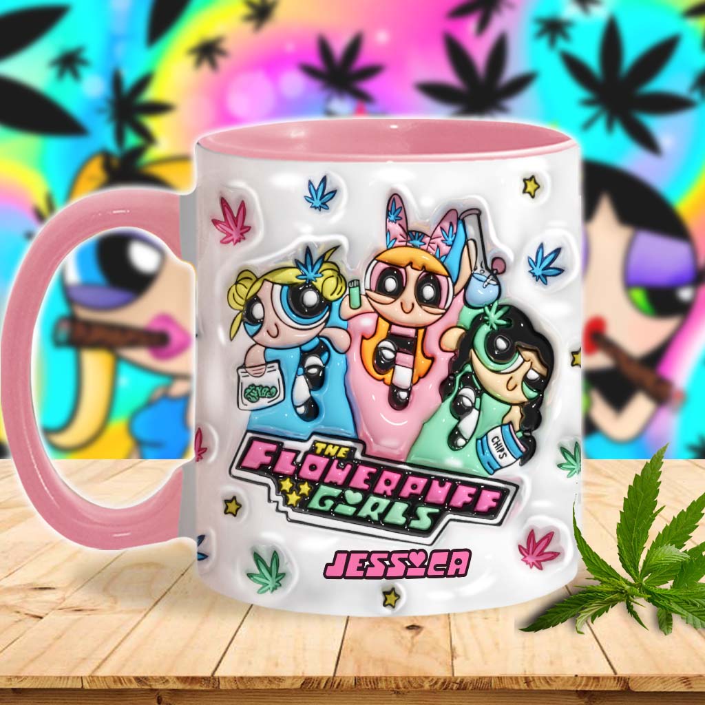 Personalized Weed Accent Mug Custom Name Gift for Her Accent Mug GradoCreations