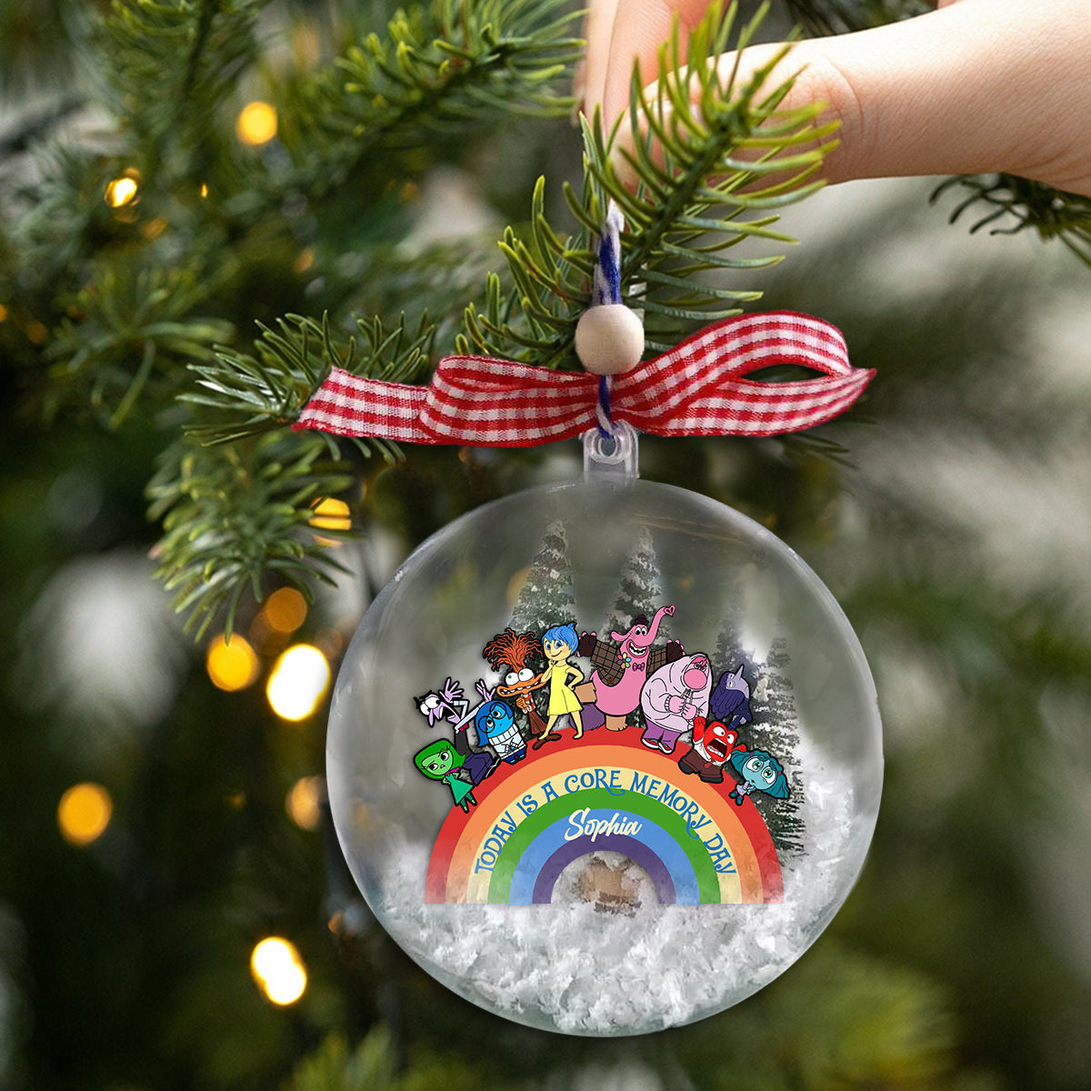Personalized Snow Globe Ornament Custom Name Holiday Gift Snow Globe Ornament GradoCreations
