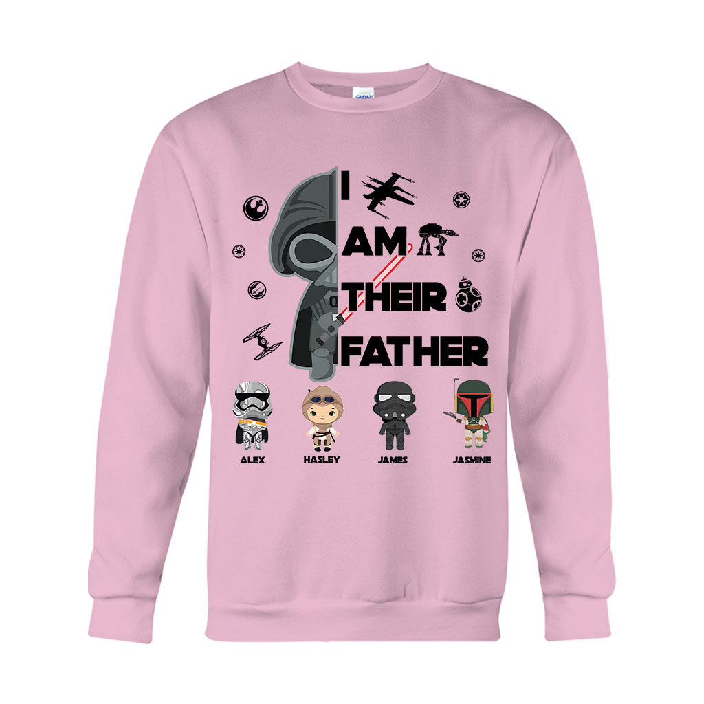 Personalized Star Wars T-Shirt & Hoodie Gift for Dad | Custom Names T-shirt & Hoodie GradoCreations