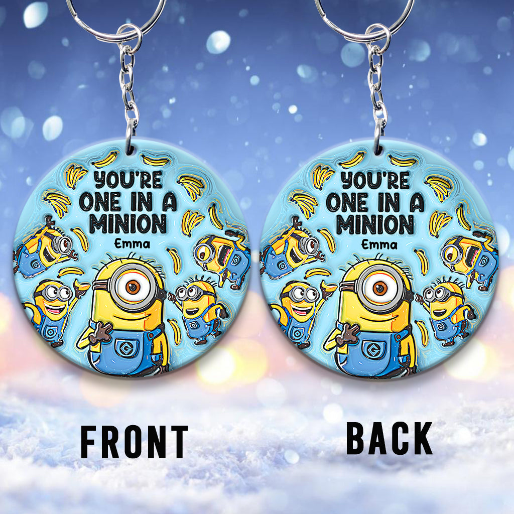 Personalized Keychain You're One In A Minion Gift for Kids Keychain GradoCreations