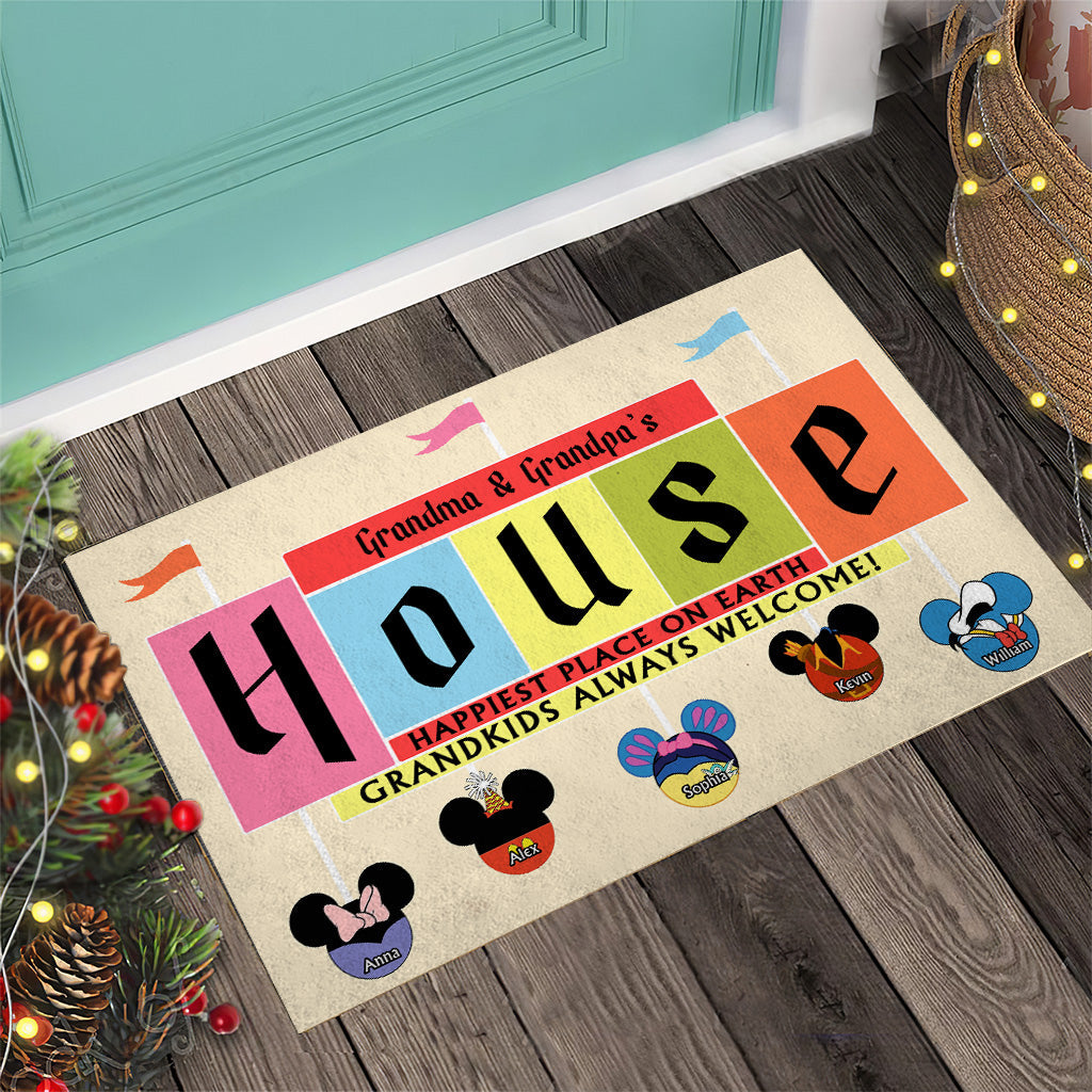Personalized Doormat for Grandparents Custom Name Welcome Gift Doormat GradoCreations
