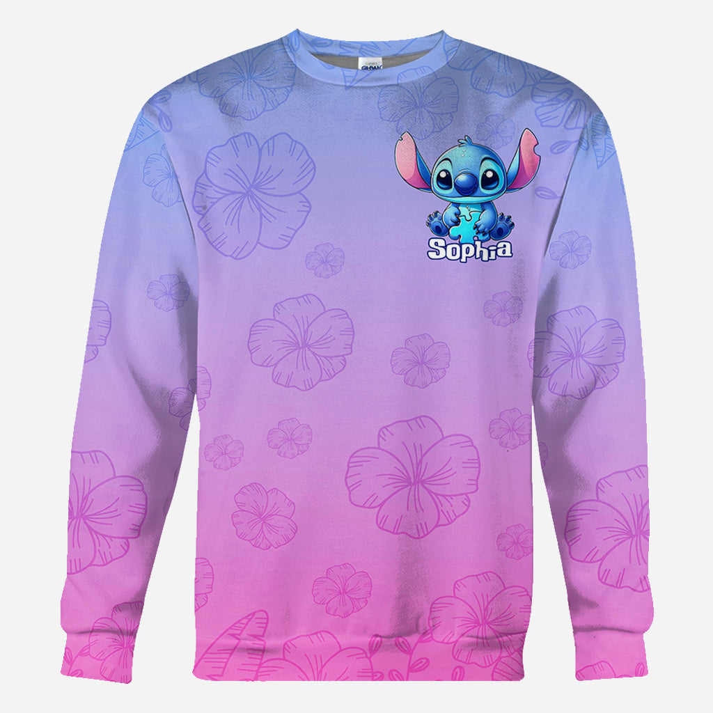 Personalized Autism Awareness All Over Shirt Custom Name Gift All Over Shirt GradoCreations