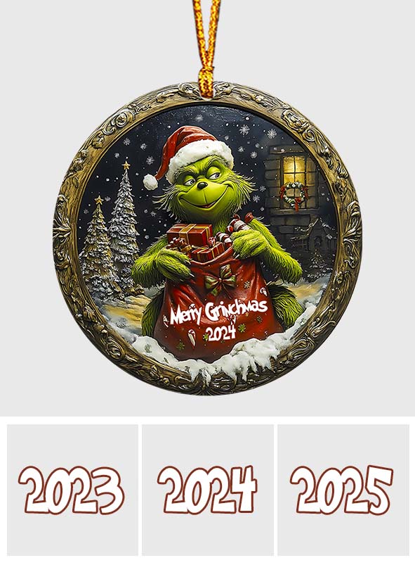 Personalized Grinch Christmas Ornament Custom Name Gift Ornament GradoCreations