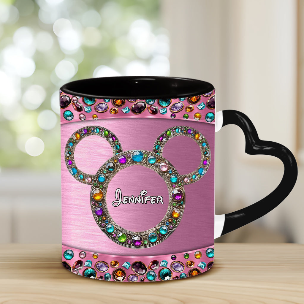 Personalized Heart Handle Mug Custom Name Gift for Mom Heart Handle Mug GradoCreations