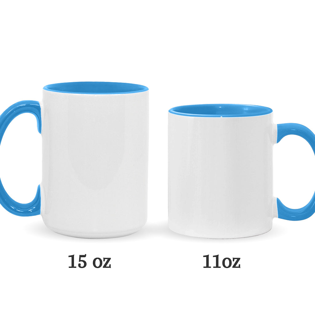 Personalized Two-Tone Accent Mug Custom Name Gift Accent Mug GradoCreations
