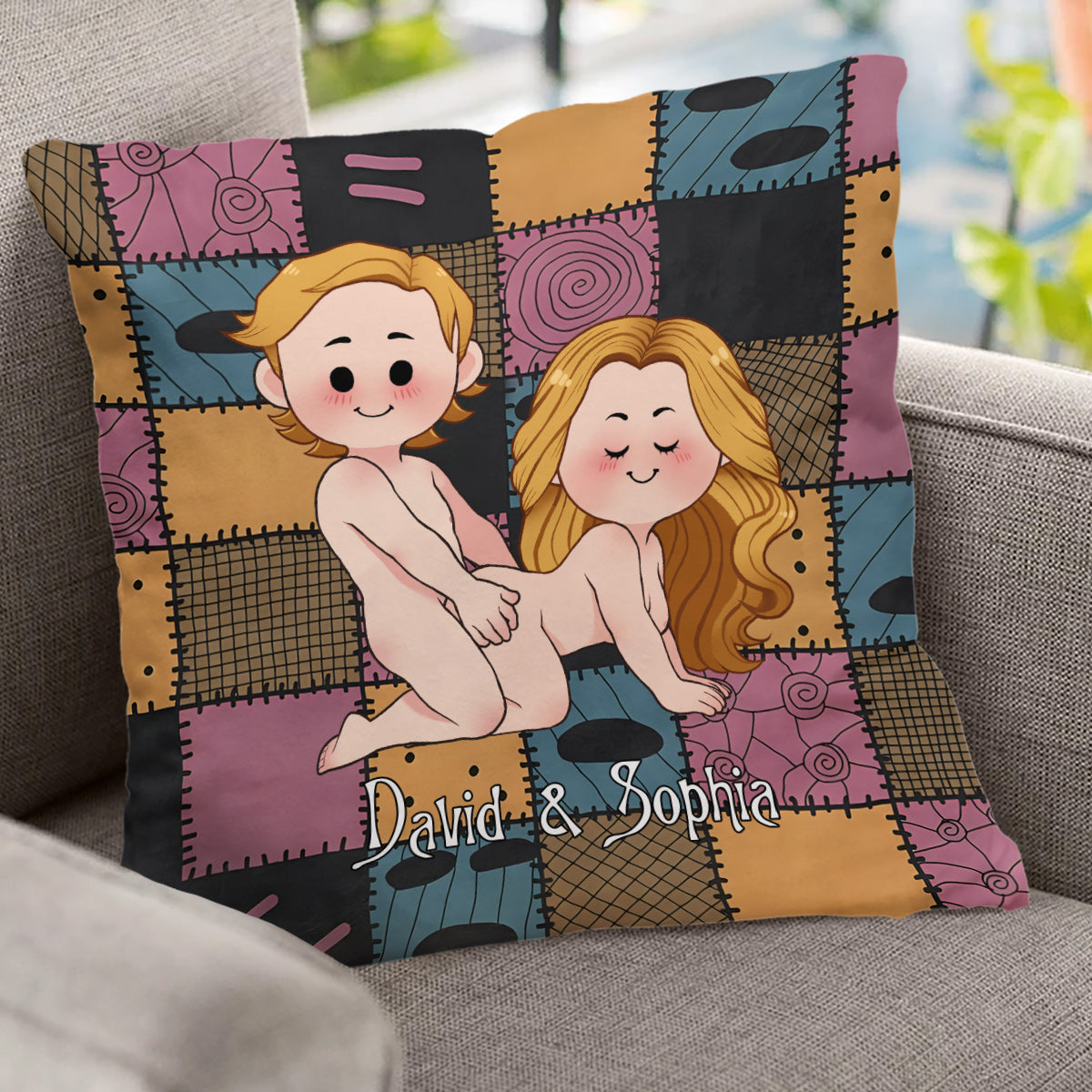 Personalized Nightmare Throw Pillow Custom Name Gift for Couples Throw Pillow GradoCreations