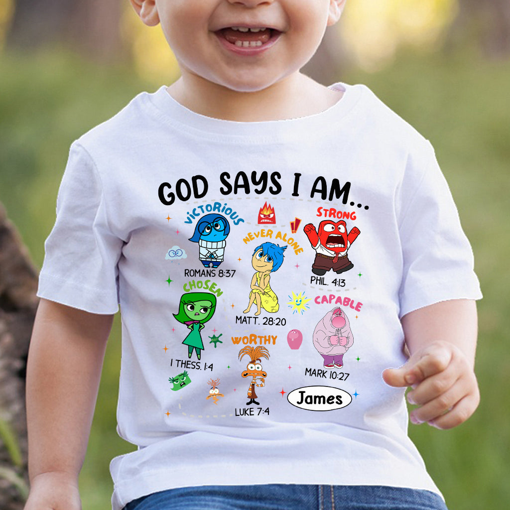 Personalized God Says I Am T-shirt & Hoodie for Kids T-shirt & Hoodie GradoCreations