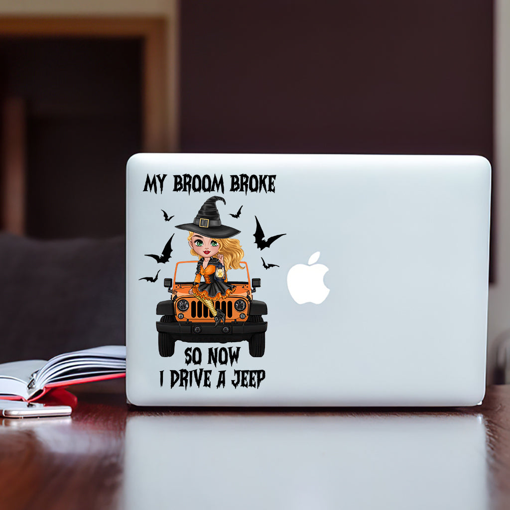Personalized Witch Decal for Car, Jeep, Halloween Gift Decal Full GradoCreations