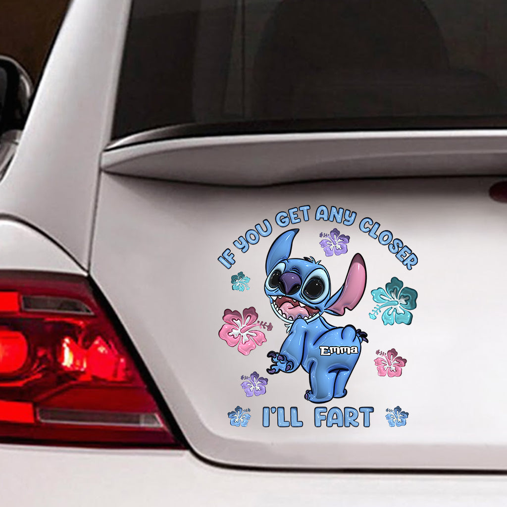 Personalized Stitch Decal Die Cut Custom Name Fun Gift Decal Die Cut GradoCreations