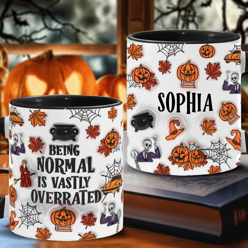 Personalized Halloween Accent Mug Custom Name Gift Idea Accent Mug GradoCreations
