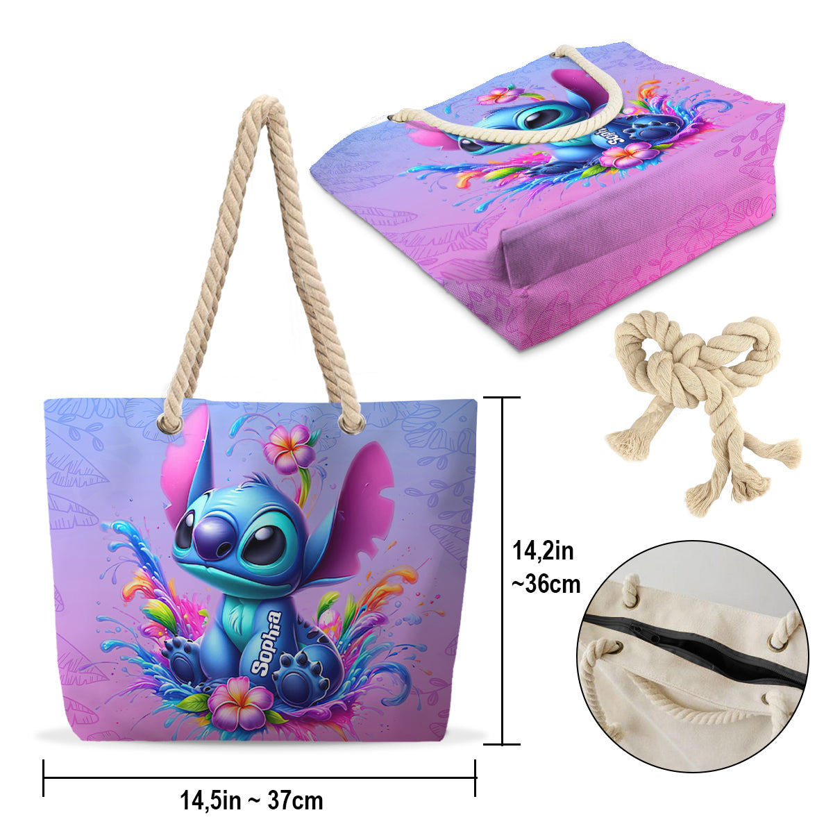 Personalized Beach Bag with Custom Design for Summer Fun Beach Bag GradoCreations
