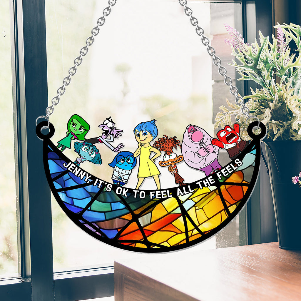 Personalized Window Hanging Suncatcher Ornament for Home Decor Window Hanging Suncatcher Ornament GradoCreations