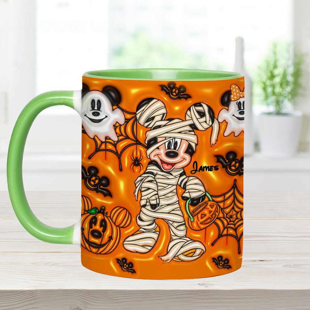 Personalized Halloween Accent Mug for Kids Custom Names Accent Mug GradoCreations