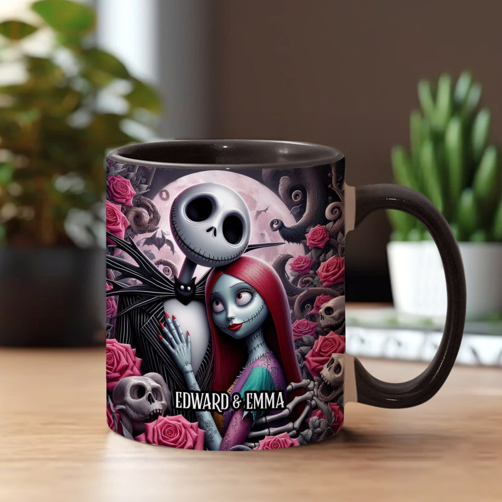Personalized Nightmare Accent Mug Custom Names Gift for Couples Accent Mug GradoCreations