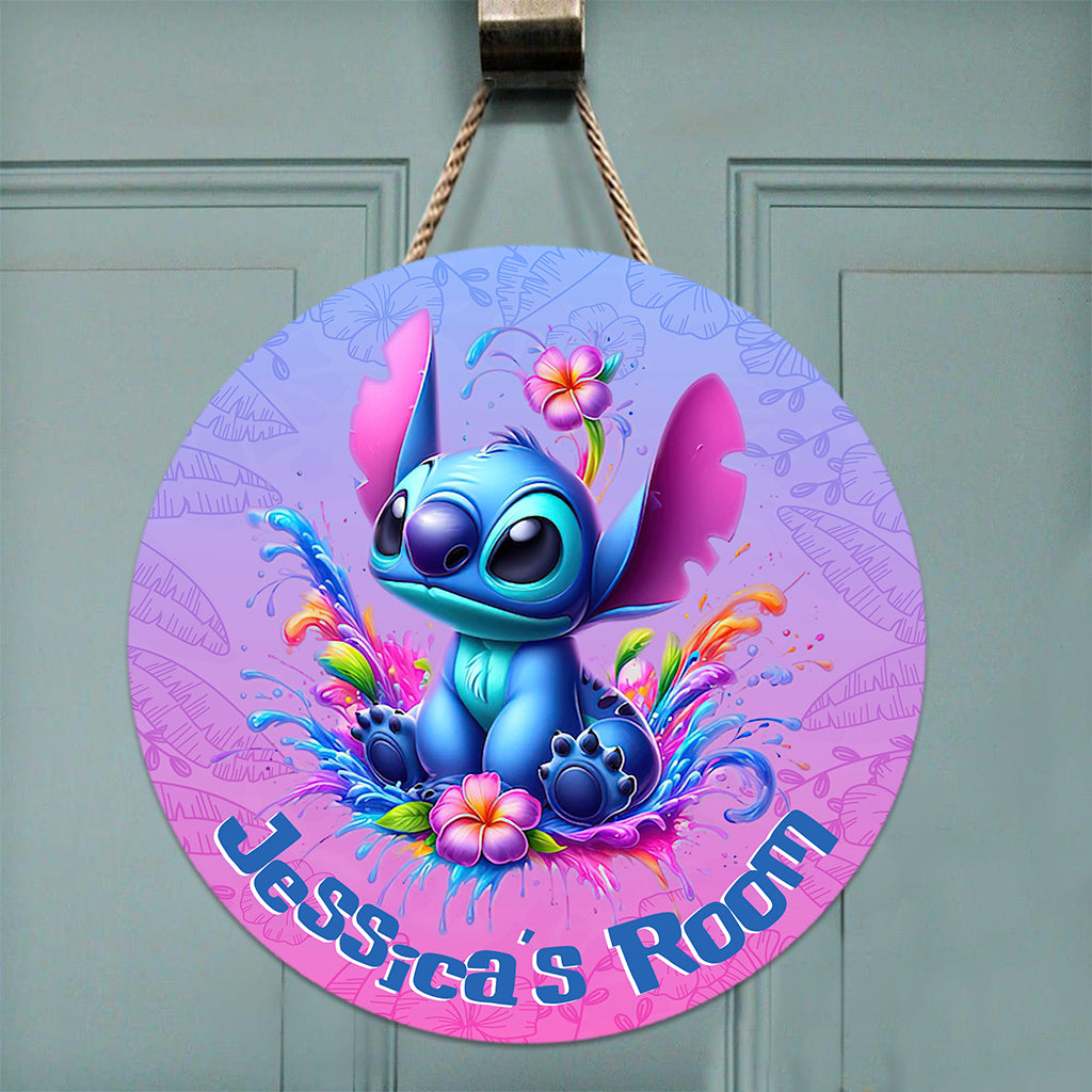 Personalized Round Wood Sign with Name Custom Gift for Kids Round Wood Sign GradoCreations
