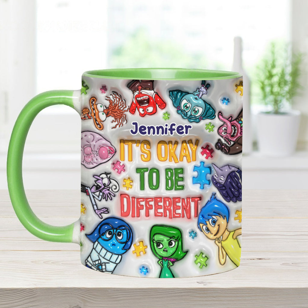 Personalized Autism Awareness Accent Mug Custom Name Gift for Kids Accent Mug GradoCreations