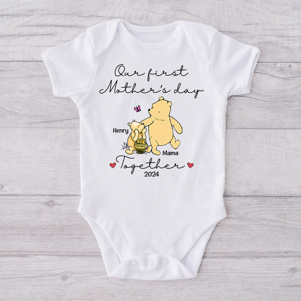 Personalized Mouse T-shirt and Baby Onesie for First Mother's Day Gift T-shirt And Baby Onesie GradoCreations