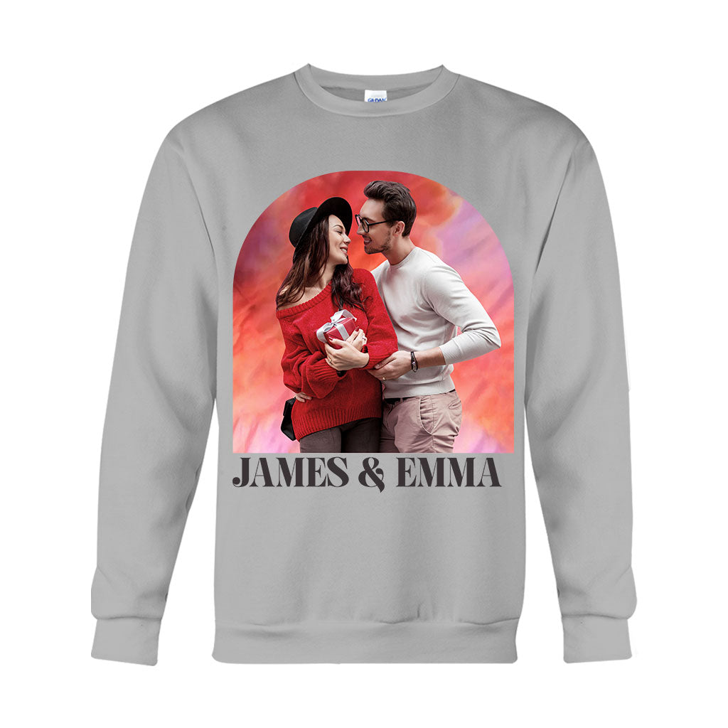 Personalized Couple T-shirt & Hoodie Custom Names Gift for Valentine’s Day T-shirt & Hoodie GradoCreations