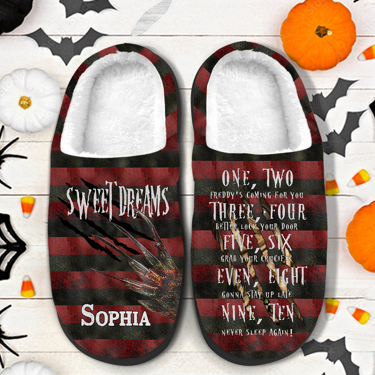 Personalized Sweet Dreams Slippers Custom Name Cozy Gift Slippers GradoCreations
