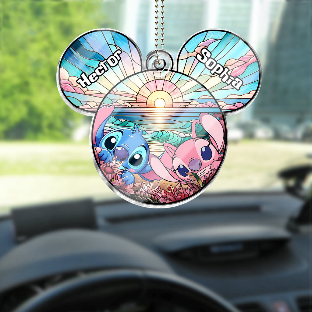 Personalized Ohana Car Ornament Custom Name Gift for Mom/Dad One-sided Custom Shaped Car Ornament GradoCreations