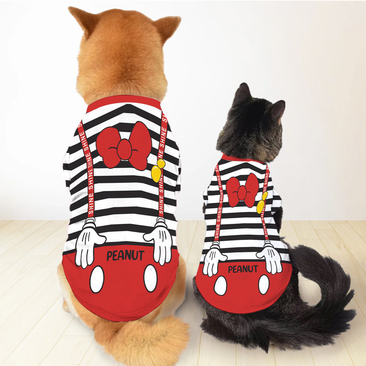 Personalized Halloween Pet Shirt with Mouse Ears Costume for Dogs Pet Shirt GradoCreations
