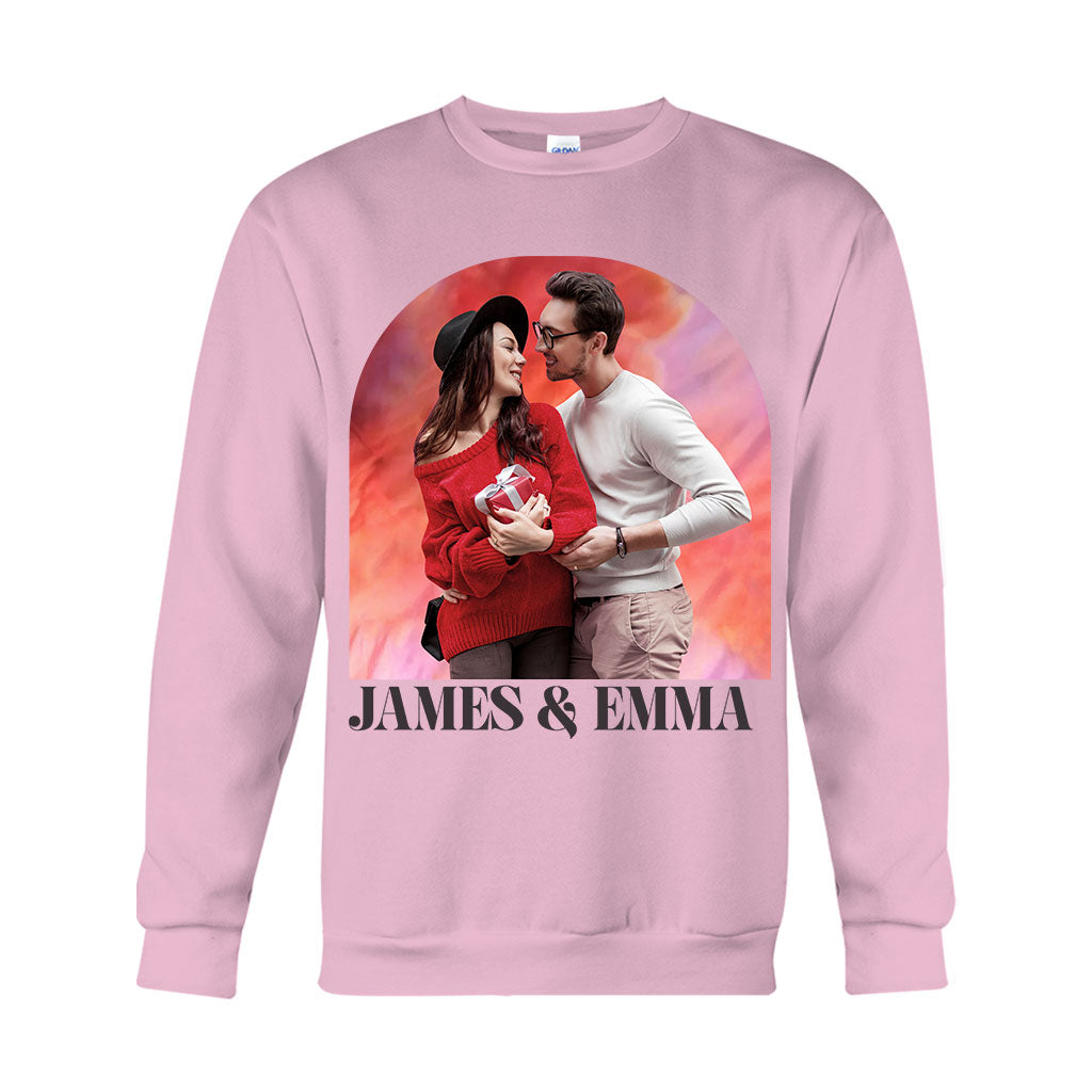 Personalized Couple T-shirt & Hoodie Custom Names Gift for Valentine’s Day T-shirt & Hoodie GradoCreations