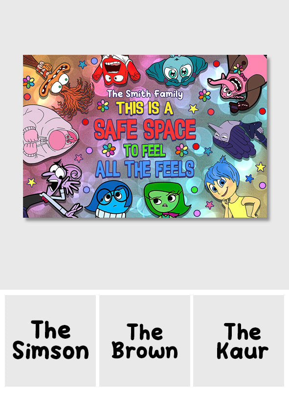 Personalized Doormat Safe Space Family Name Custom Gift Doormat GradoCreations
