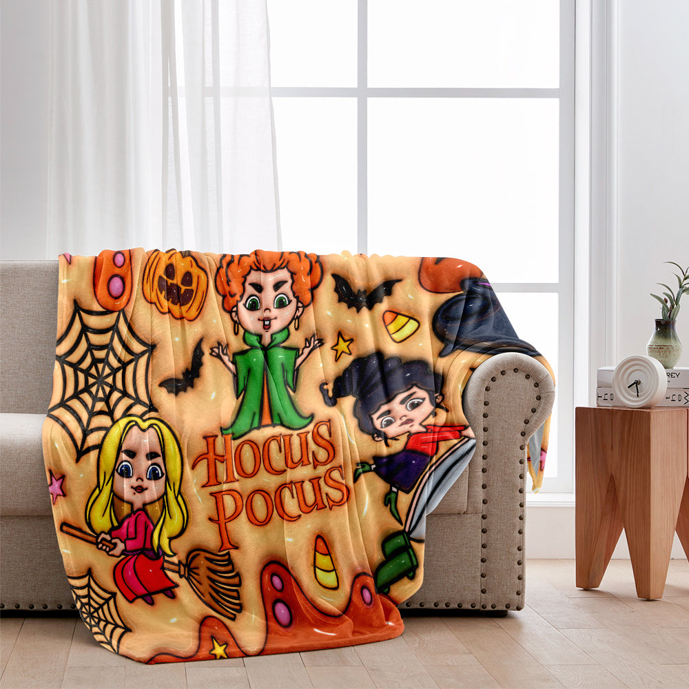 Personalized Hocus Pocus Blanket Custom Name Gift for Halloween Blanket GradoCreations
