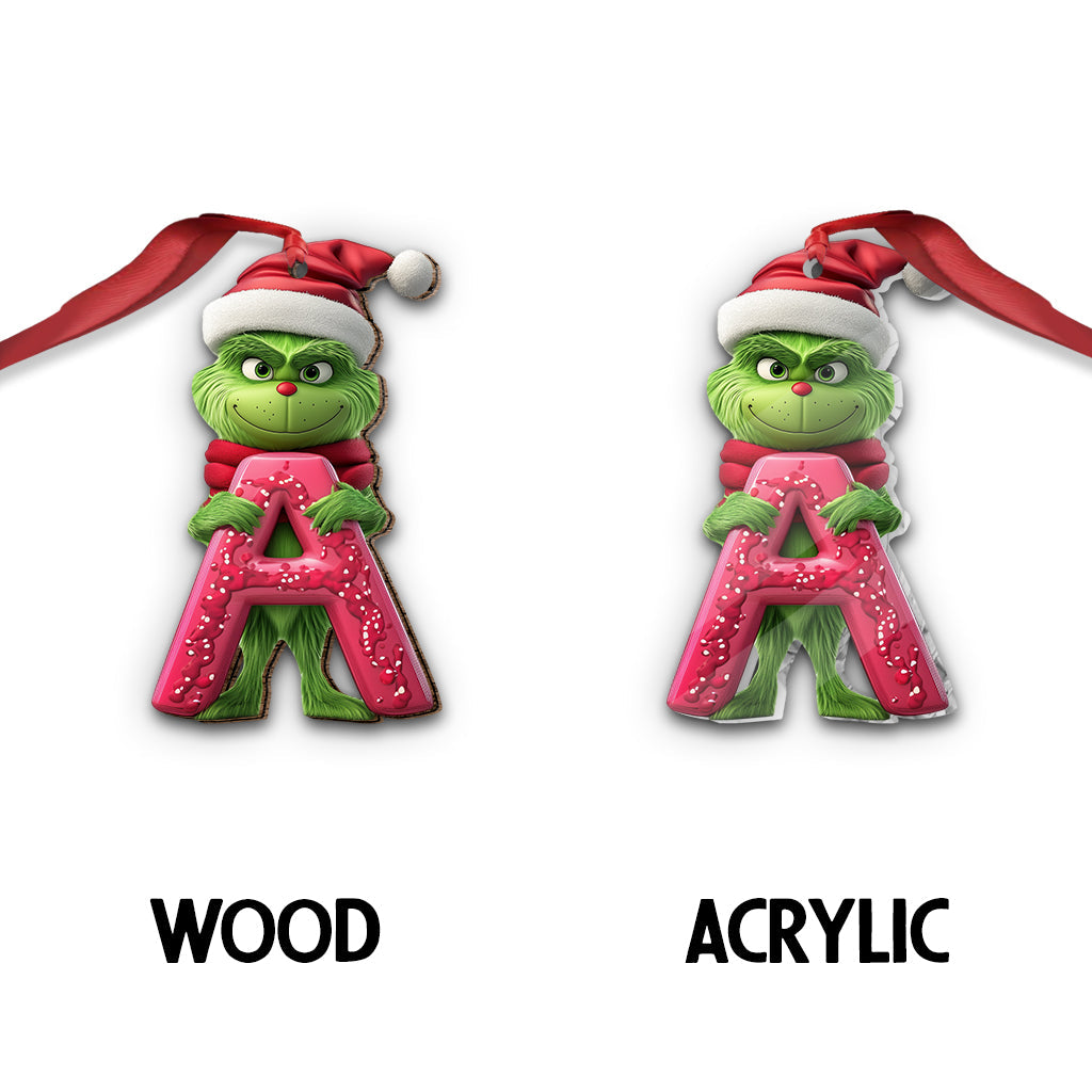 Personalized Grinch Christmas Ornament Custom Name Gift Ornament GradoCreations