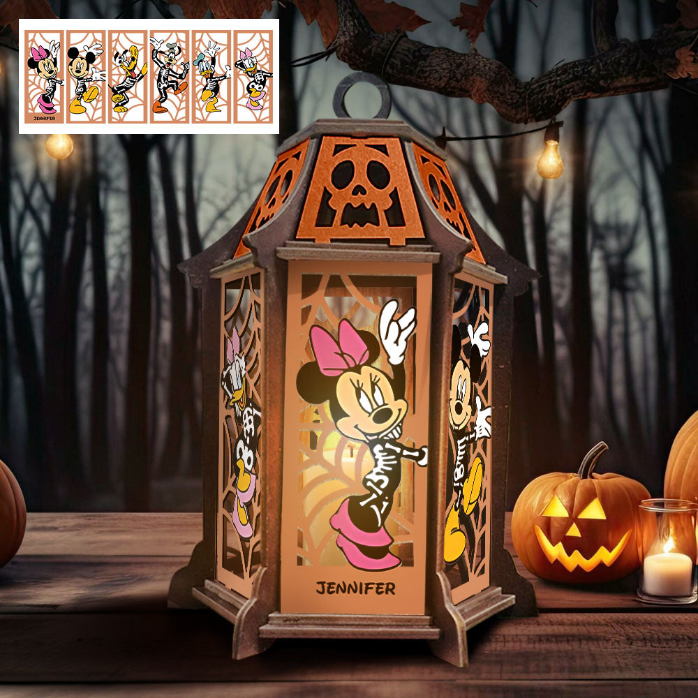 Personalized Laser Cut Halloween Lantern with Custom Name Laser Cut Lantern GradoCreations