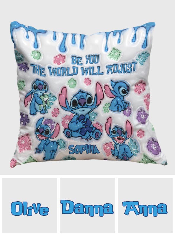 Personalized Autism Awareness Throw Pillow Custom Name Gift Throw Pillow GradoCreations