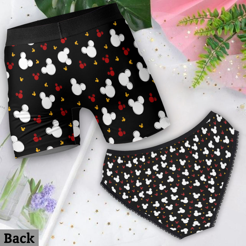 Personalized Property Of Couples Briefs Custom Name Lace Boxer Briefs Lace Border Women Briefs And Men’s Boxer Briefs GradoCreations