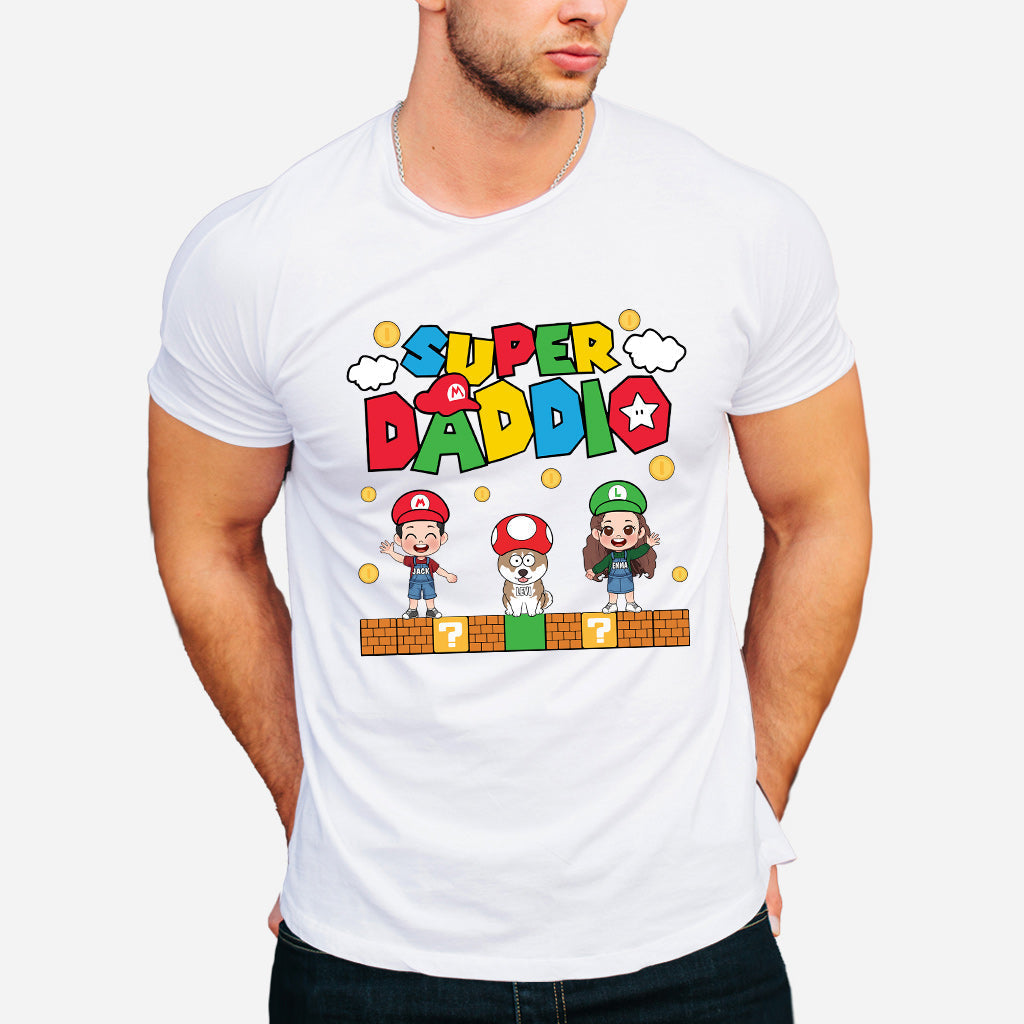 Personalized Super Daddio T-shirt & Hoodie Gift for Dad T-shirt & Hoodie GradoCreations