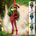 Personalized Grinch Lady Christmas Ornament Custom Gift One-sided Ornament GradoCreations