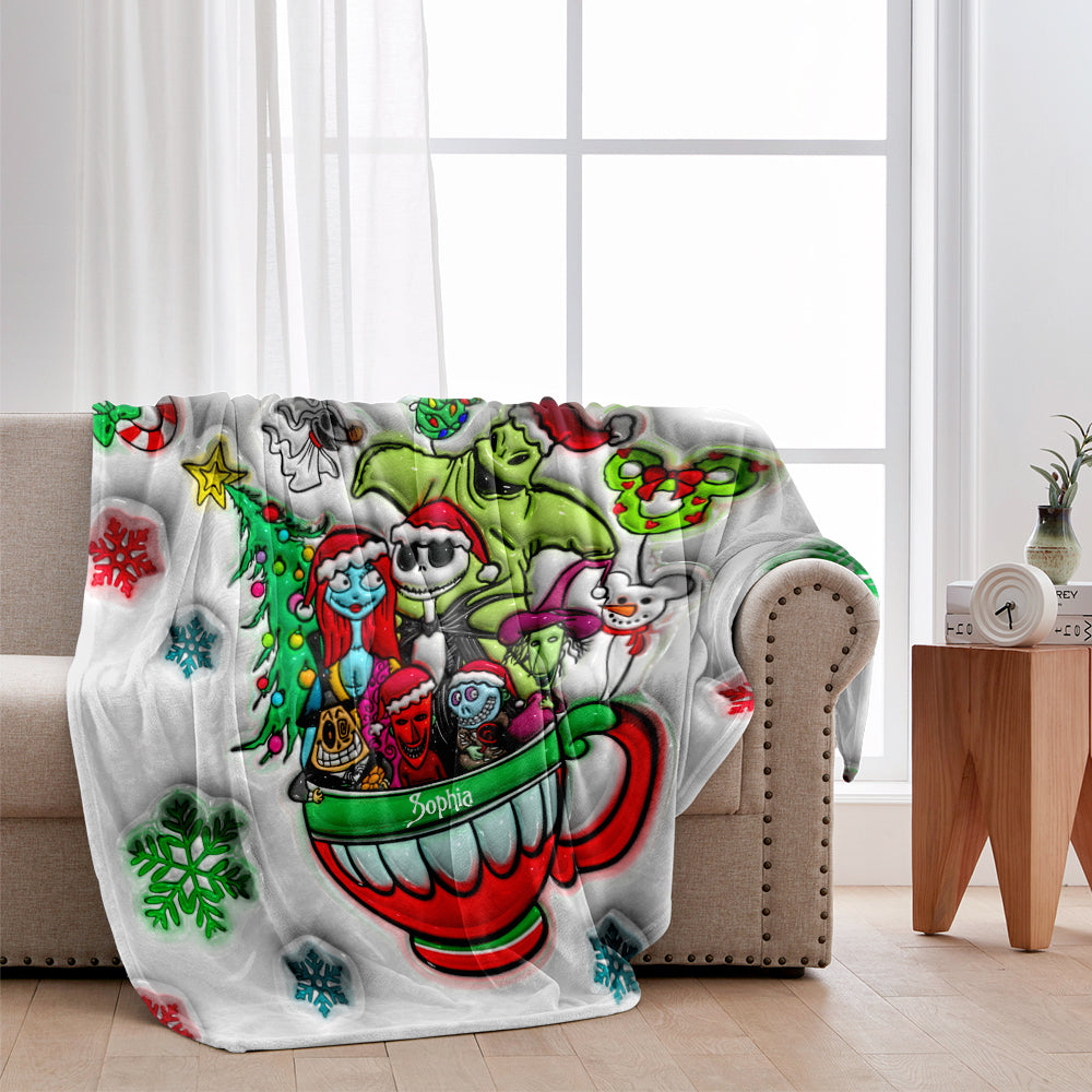 Personalized Nightmare Before Christmas Blanket Gift for Kids Blanket GradoCreations